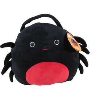 Squishmallows Bella Spider Treat Pail  Halloween Plush Bucket Basket Collectible
